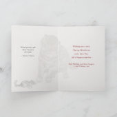 Kat met Chipmunk Victoriaans Kerst Kaart (Binnen)