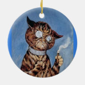 KAT MET CIGAR LOUIS WAIN ART ORNAMENT (Achterkant)