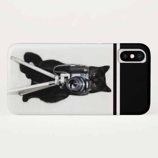 Kat met de camera Case-Mate iPhone case (Achterkant (horizontaal))