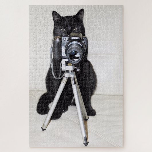 Kat met de camera legpuzzel (Verticaal)