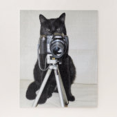Kat met de camera legpuzzel (Verticaal)