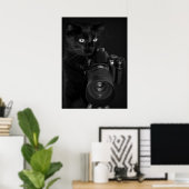 Kat met de camera poster (Thuiskantoor)