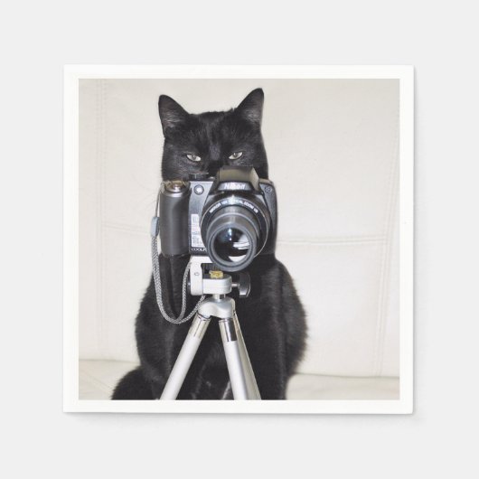 Kat met de camera servet (Voorkant)