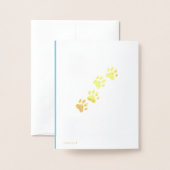 Kat met de Kaart van de Folie van de Drukken van d (Met envelop)