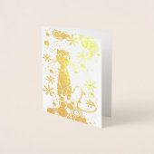 Kat met de Kaart van de Folie van de Drukken van d (Voorkant)