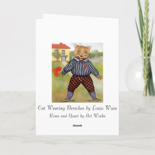 Kat met de Kaart van Valentijn van Rozen (Achterkant)