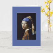 Kat met de Oorring van de Parel Kaart (Gele Bloem)