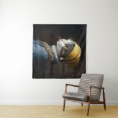 Kat met de parel oorbel wandkleed (In Situ (horizontaal))