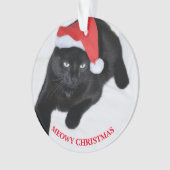 Kat met de Rode Kerstman Ornament (voorkant)