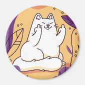 Kat met de vinger magneet (Voorkant)