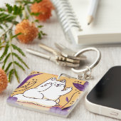 Kat met de vinger sleutelhanger (Voorkant Rechts)