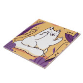 Kat met de vinger tegeltje (Zijkant)