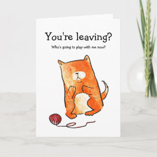 Kat met de wol-uitrolkaart kaart