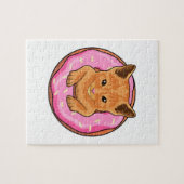 Kat met Donut Legpuzzel (Horizontaal)