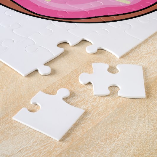 Kat met Donut Legpuzzel (Zijkant)