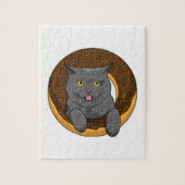 Kat met Donut Legpuzzel (Verticaal)