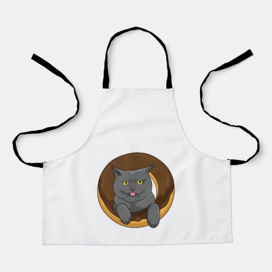 Kat met Donut Schort (Voorkant)