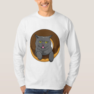 Kat met Donut T-shirt