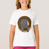 Kat met Donut T-shirt (Voorkant)