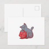 Kat met dop briefkaart (Voorkant / Achterkant)