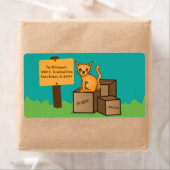 Kat met dozen - We gaan verder - Etiket (Insitu)