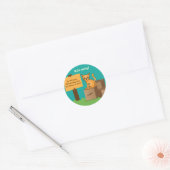 Kat met dozen - We're Moving - Sticker (Envelop)
