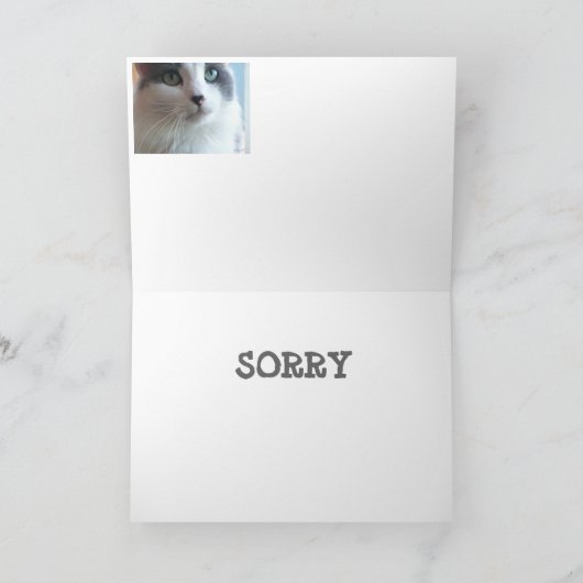 Kat met droevige ogen kaart (Binnen)