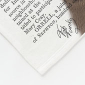 Kat met duif op kop fleece deken (Hoek)