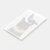 Kat met duif op kop post-it® notes (Schuin)