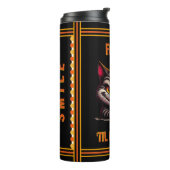 Kat met een attitude thermosbeker (Gedraaid links)