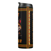 Kat met een attitude thermosbeker (Geroteerd rechts)