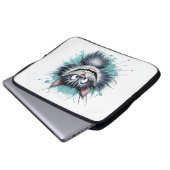 Kat met een glimlach. laptop sleeve (Voorkant onderkant)