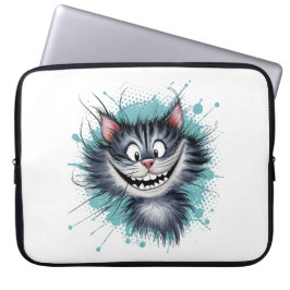 Kat met een glimlach. laptop sleeve