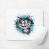 Kat met een glimlach. muismat (Met muis)