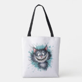 Kat met een glimlach. tote bag (Achterkant)