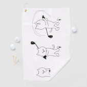 Kat met een golfclub Beste Golfhanddoeken Golfhanddoek (Insitu)