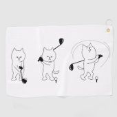 Kat met een golfclub Beste Golfhanddoeken Golfhanddoek (Horizontaal)