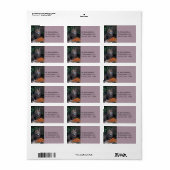 Kat met een Grateful Heart Adresetiket Etiket (Full Sheet)