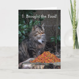 Kat met een Grateful Heart Birthday-kaart Kaart