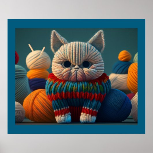 Kat met een "hoofdletter A"-houding Poster (Voorkant)