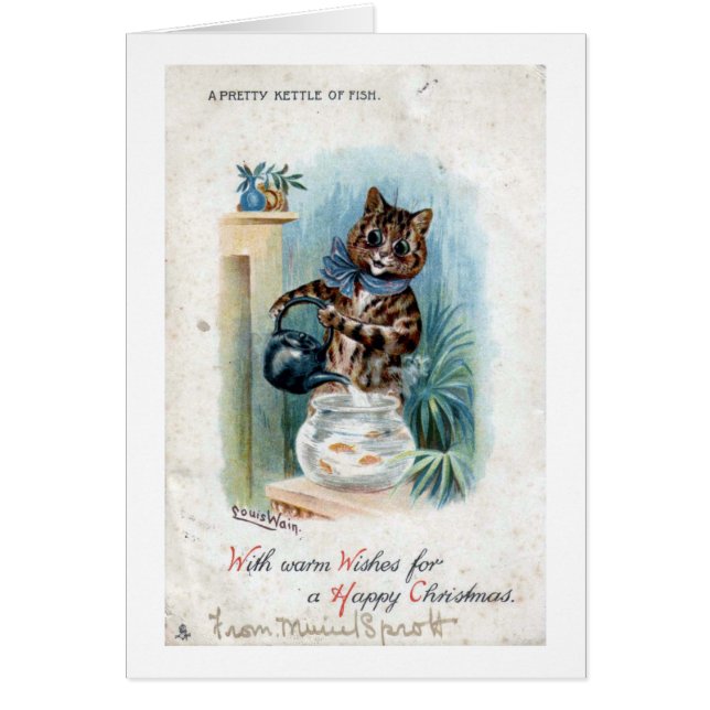 Kat met een ketel, Louis Wain (Voorkant)