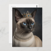 Kat met een kroon briefkaart (Voorkant / Achterkant)