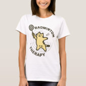 Kat met een leuk badminton gezegde t-shirt (Voorkant)