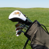 kat met een masker klaar voor zijn eerste Hallowee Golfheadcover (Insitu)