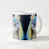 Kat met een parel die Jumbo-Mok verdient Grote Koffiekop (Voorkant rechts)