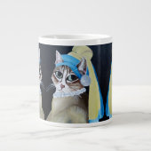 Kat met een parel die Jumbo-Mok verdient Grote Koffiekop (Voorkant)