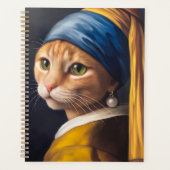 Kat met een parel oorbel | Funny Vermeer Parody Planner (Voorkant)