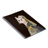Kat met een parel oorbel - Spiral Notitieboek (Rechterzijde)