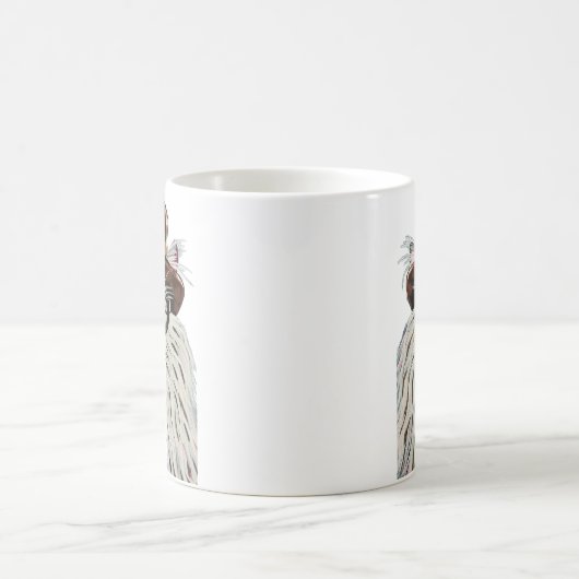 Kat met een pet en een bril koffiemok (Center)