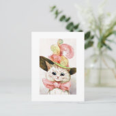 Kat met een pet, Louis Wain Briefkaart (Staand voorkant)